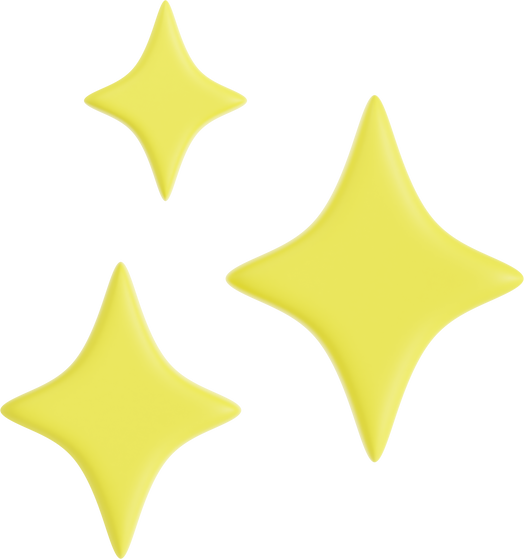 Yellow Sparkles 3D Icon